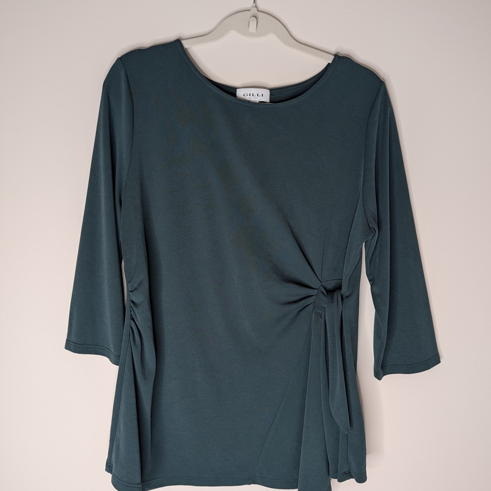 Gilli | Teal Wrap Blouse | Woman's Top | Size XL